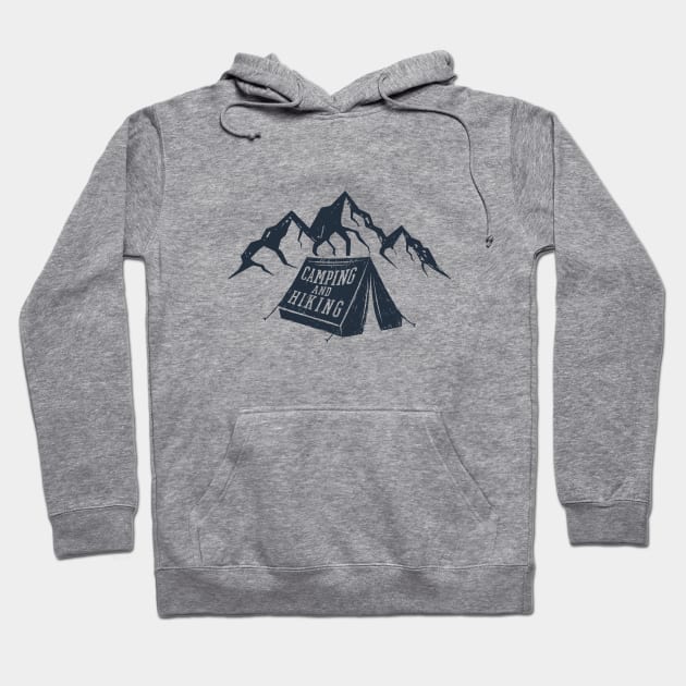 Mountains, Tent. Camping And Hiking. Adventure, Travel, Wanderlust Hoodie by SlothAstronaut